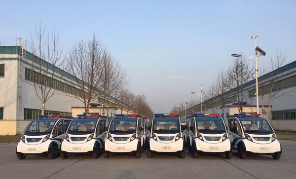 云南普洱12臺電動巡邏車發(fā)車(圖2)