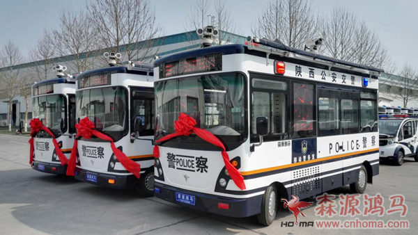 陜西公安廳交警總隊3臺移動警務(wù)室發(fā)車(圖1)
