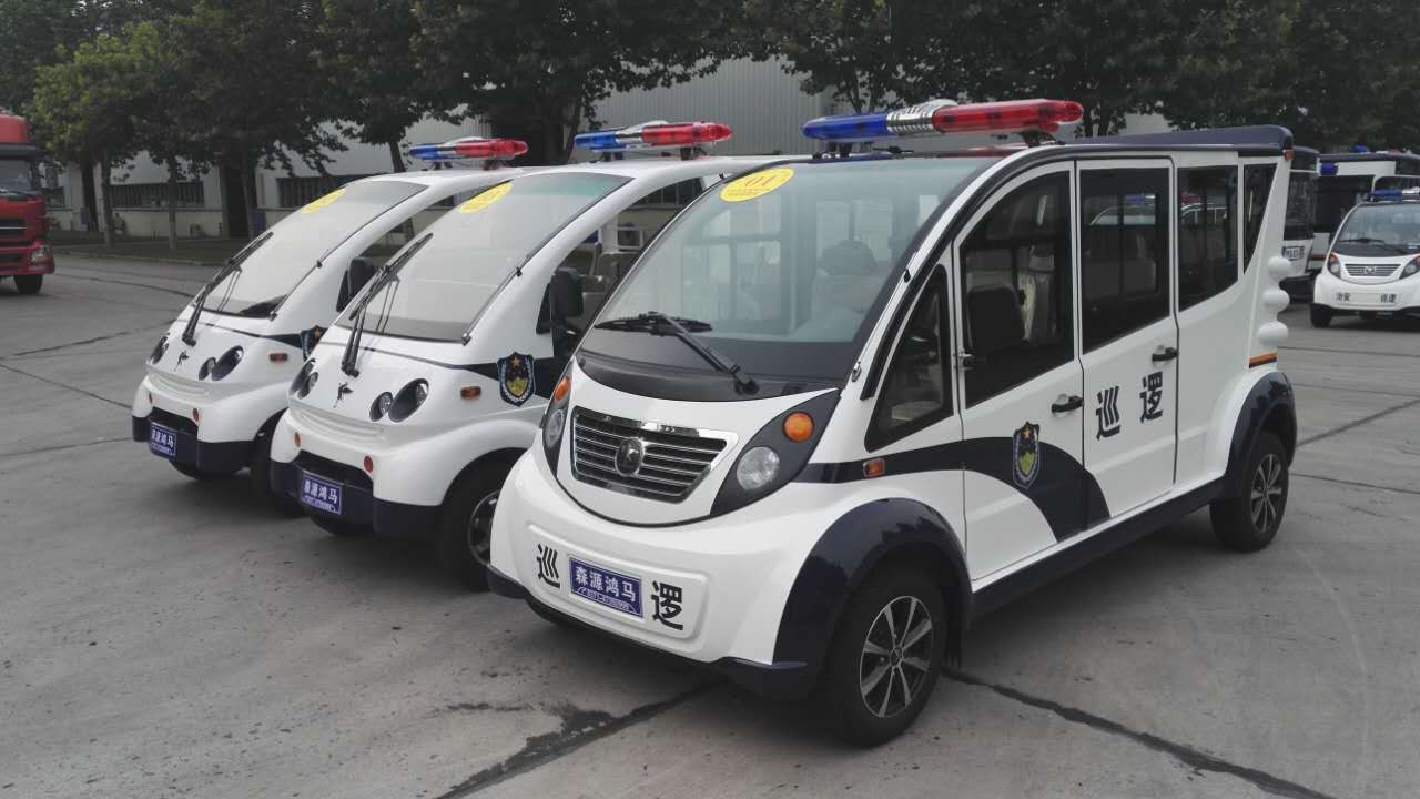鄭州鐵道警察學院電動巡邏車發(fā)車   構筑校園安全屏障(圖2)