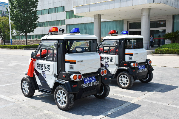 守護校園安全  湖南大學采購的小精靈電動巡邏車發(fā)車(圖4)