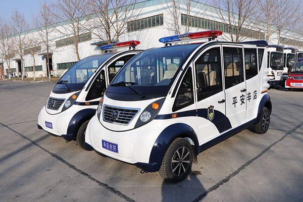 河南新鄭市電動巡邏車發(fā)車 提升轄區(qū)治安防控能力(圖1)