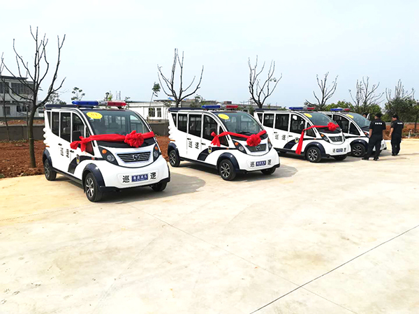 江西都昌縣采購(gòu)的電動(dòng)巡邏車“上任”(圖1)