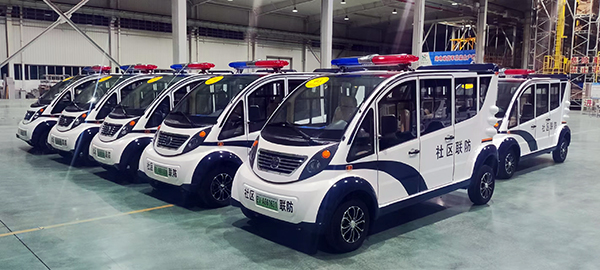 助力平安建設(shè) 治安再添新力量||森源鴻馬電動(dòng)巡邏車發(fā)往云南(圖2)