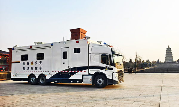 森源鴻馬通信指揮車執(zhí)勤戰(zhàn)備||為西安跨年保駕護航(圖2)
