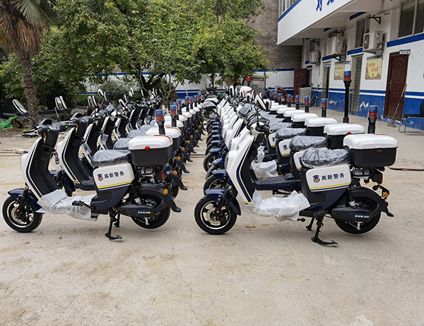 森源鴻馬電動(dòng)兩輪巡邏車駛向安徽亳州治安一線(圖3)