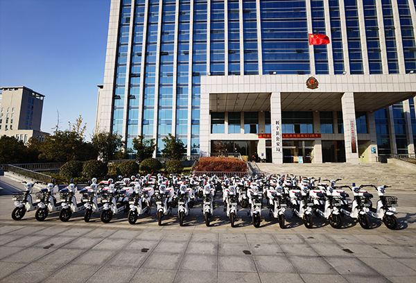 200臺(tái)兩輪電動(dòng)巡邏車亮相安徽利辛縣治安一線(圖3)