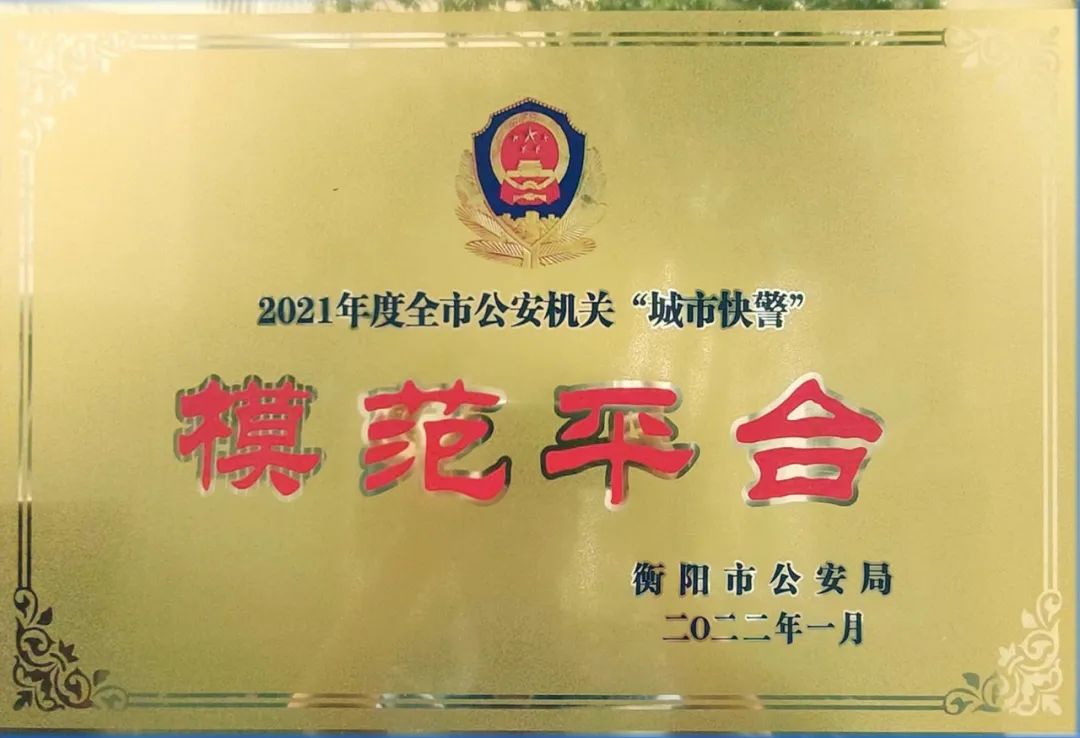 喜訊！衡山快警榮獲全市模范快警平臺(tái)(圖2)
